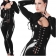Black Fetish Gothic Faux Leather Jumpsuit