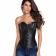 Sexy women’s waist shaper overbust boned black corse