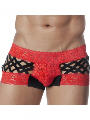 Red Lace Sexy Men Lingerie