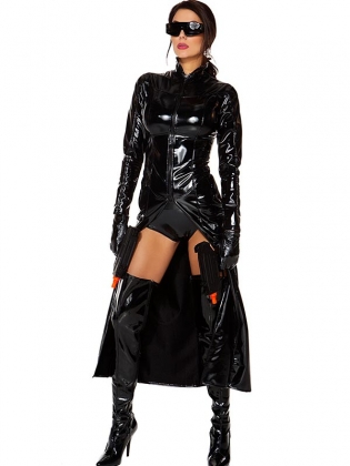 Sexy Vinyl Black Women Lingerie