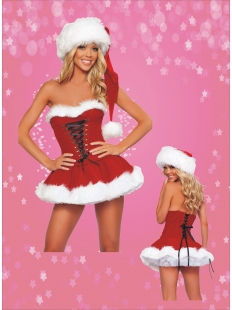 Lace Up Holiday Christmas Costume