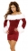 Sexy Santa Fur Trimmed Velvet Mini Dress
