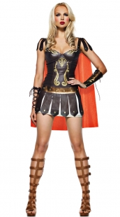 Dark Coffe Warrior Princess Costume