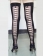 Black Opaque Thigh High With Criss Cross Back