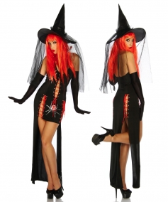 Black Widow Gown Halloween Costume