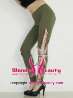 Quietly Elegant Green Fashion Leggings