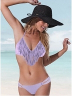 Light Purple Audrey Fringe Taboo Bikini