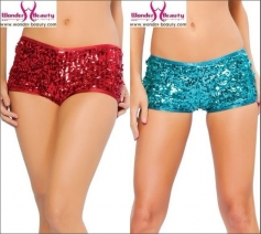 Red And Blue Sequin Booty Shorts