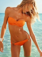Orange Bra Set Bikini