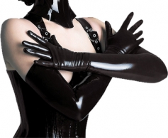 Black Sexy Vinyl Gloves