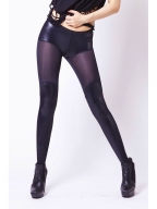 Black Mainstreaming Faux Leather Leggings
