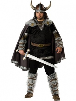 Black And Brown Viking Warrior Elite Costume