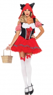 Fantasy Red Riding Wolf Costume