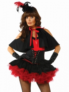 Black Red Fantasy Vivacious Vampire Costume