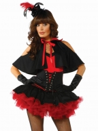 Black Red Fantasy Vivacious Vampire Costume