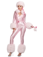 Pink Fluffy PVC Jumpsuit Costume