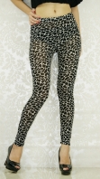 Black Leopard Grain Fashion Leggings