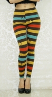 Color Star Stripe Sweater Shaping Leggings