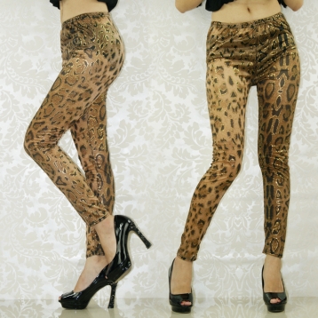 Golden Spotted Leopard Leggings