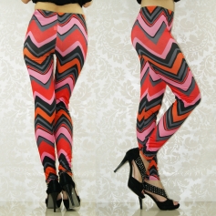 Sexy Colorful Diamond Stripe Leggings