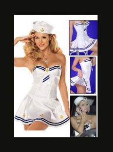 Pretty Fashional Strapless Sailor Costume