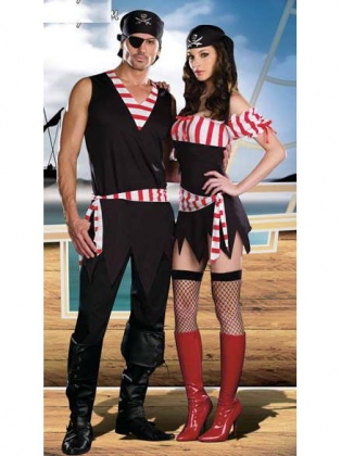 Playful Stripe Gear Pirate Costume