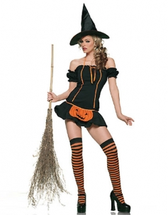 Endearing Pumpkin Witch Costume
