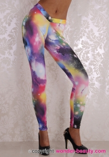 Hot Colorful Spiral Galaxy Leggings