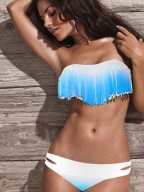 Blue Hanging Tassel Bikini Set