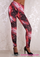 Hot Red Spiral Galaxy Leggings