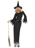 Sexy Black Toothed Hem Witch Costume