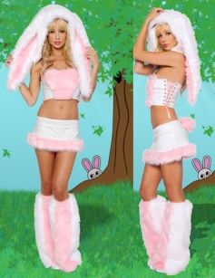 Cutie Bunny Faux Fur Costume