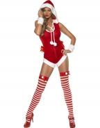 Enticing Sleeveless Christmas Romper Costume