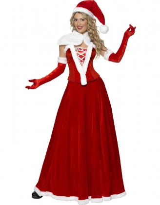 5PC Long Gown Christmas Costume