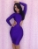 Purple Backless Bodycon Dress