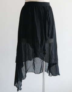 Black Chiffon Short Skirts