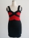 Red Black Bicolors Bandage Dress