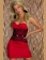 Elegant Waist Lace Trimmed Strapless Red Tube Dress