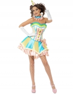 Multi Colors Candy Tutu Corset Dress With Button Carnival Costumes