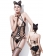 Halter Leopard Printed Lace-up Cut Out BacklessTeddy Lingerie For Women
