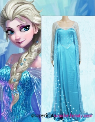 Frozen Princess Elsa Anna Cosplay Costume