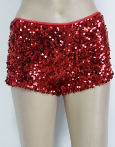 Red Sequin Short Pant