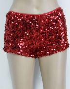 Red Sequin Short Pant