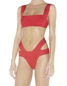Coral Cut-out Push up Halter