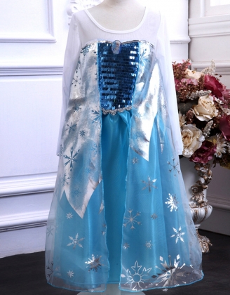 Children Elsa Costume Sale By One Lot with Five Sizes