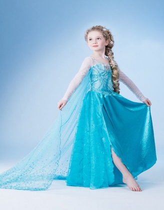 Children Elsa Costume Sale By One Lot with Five Sizes
