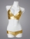 Gold Moderation Cover Leather Bikini