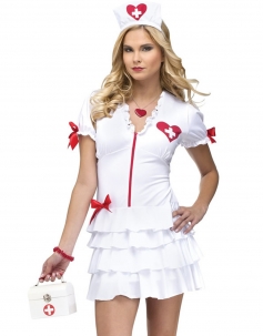 Cute Cascading Ruffle Sexy Nurse Costume