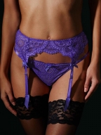 Sexy Purple Lace Lingerie Garters